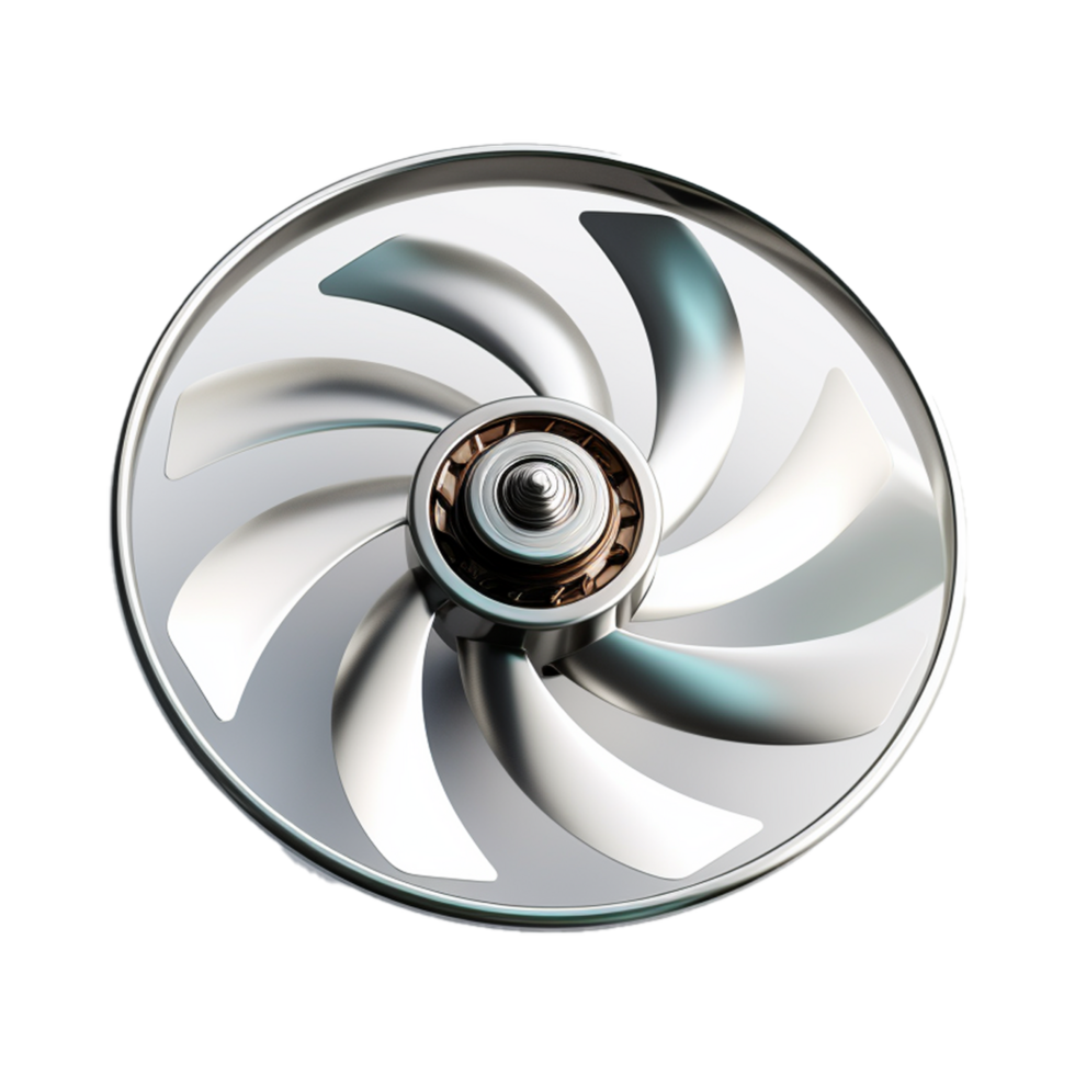 Metal Turbine Engine Rotating Blade png