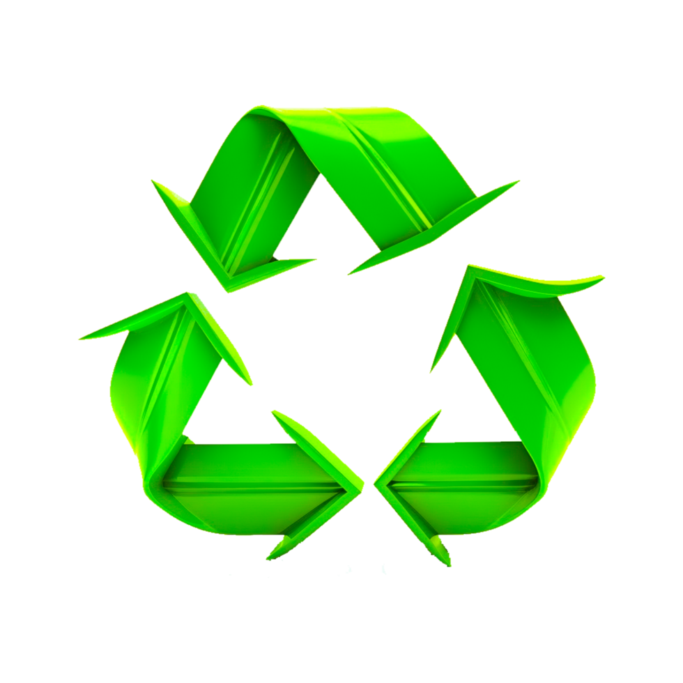 Set of green recycle png