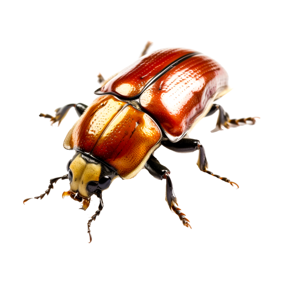 Brown june beetle, Beetle Gold Top, animals, insects Generative Ai png