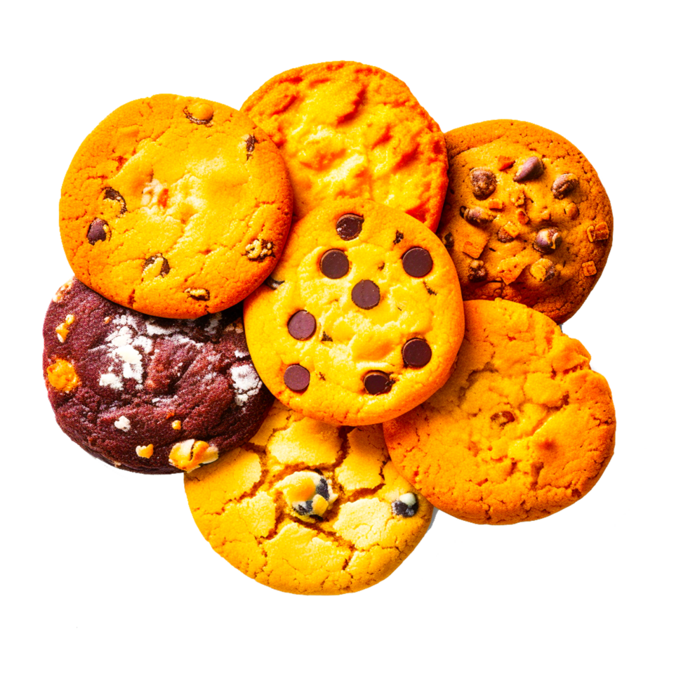 Chocolate Chip Cookie Biscuit Generative Ai png