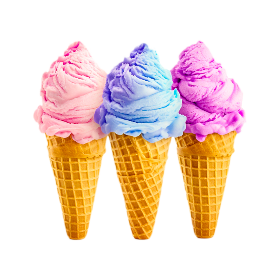 Ice Cream Cones, ice cream, food, frozen Dessert, ice Cream Generative Ai png