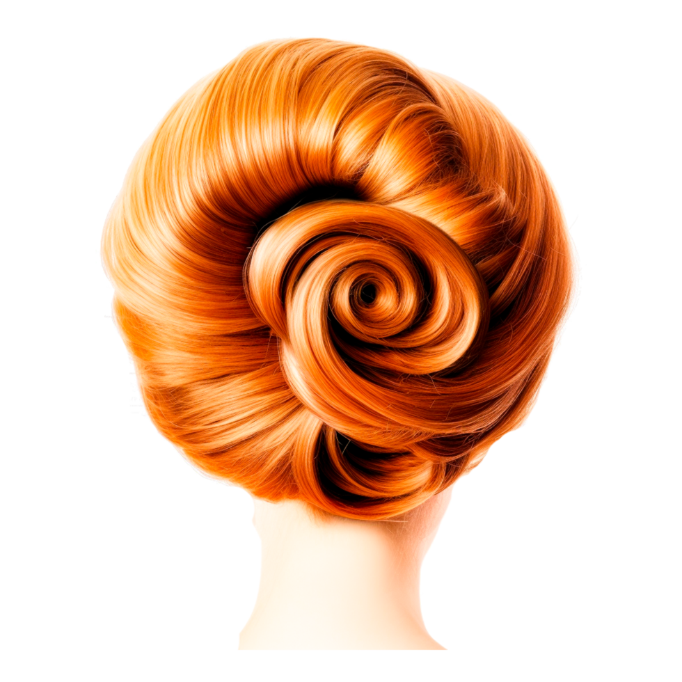 Romantic formal hairstyle on brown hair png