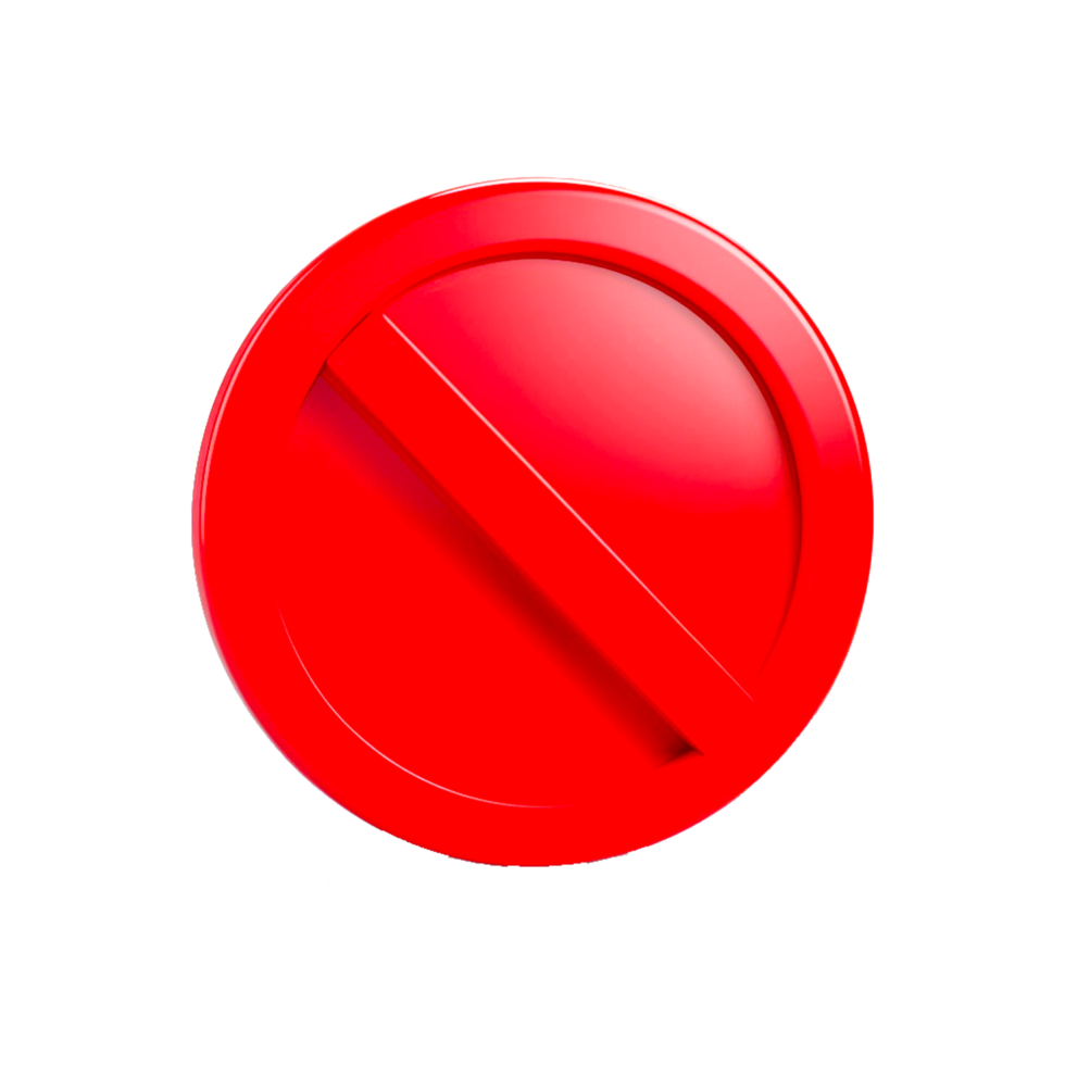 Forbidden Red Sign Material png