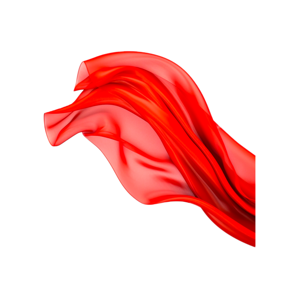 Beautiful Red Silk Png Image Generative Ai