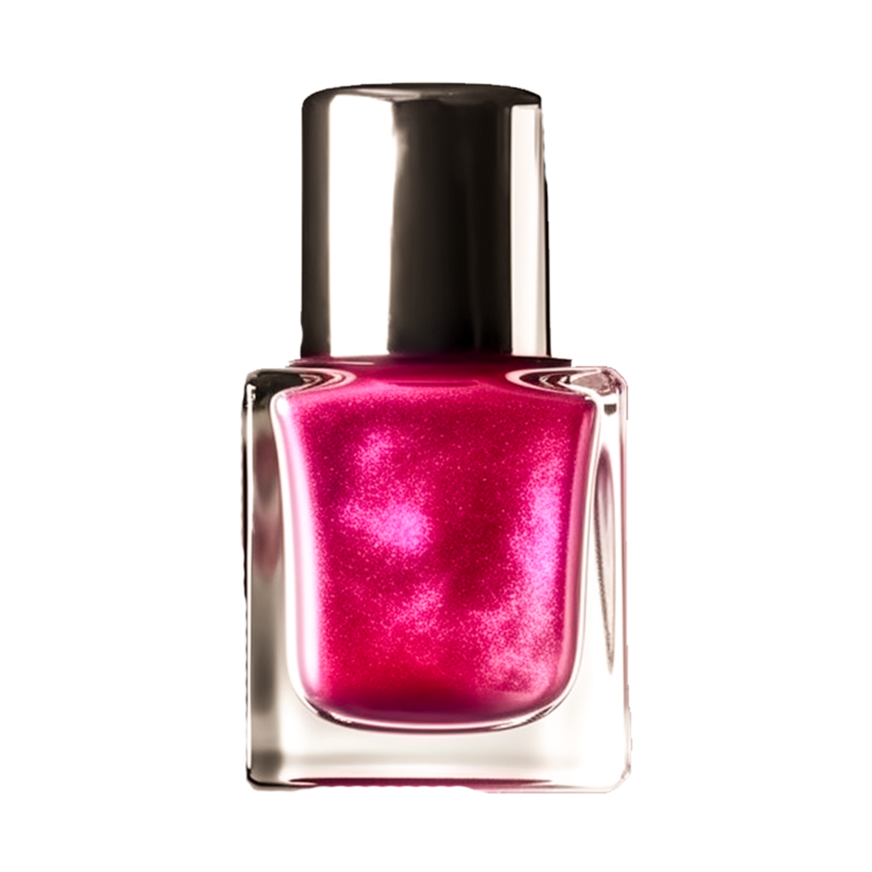 Violet nail polish bottle Generative Ai png