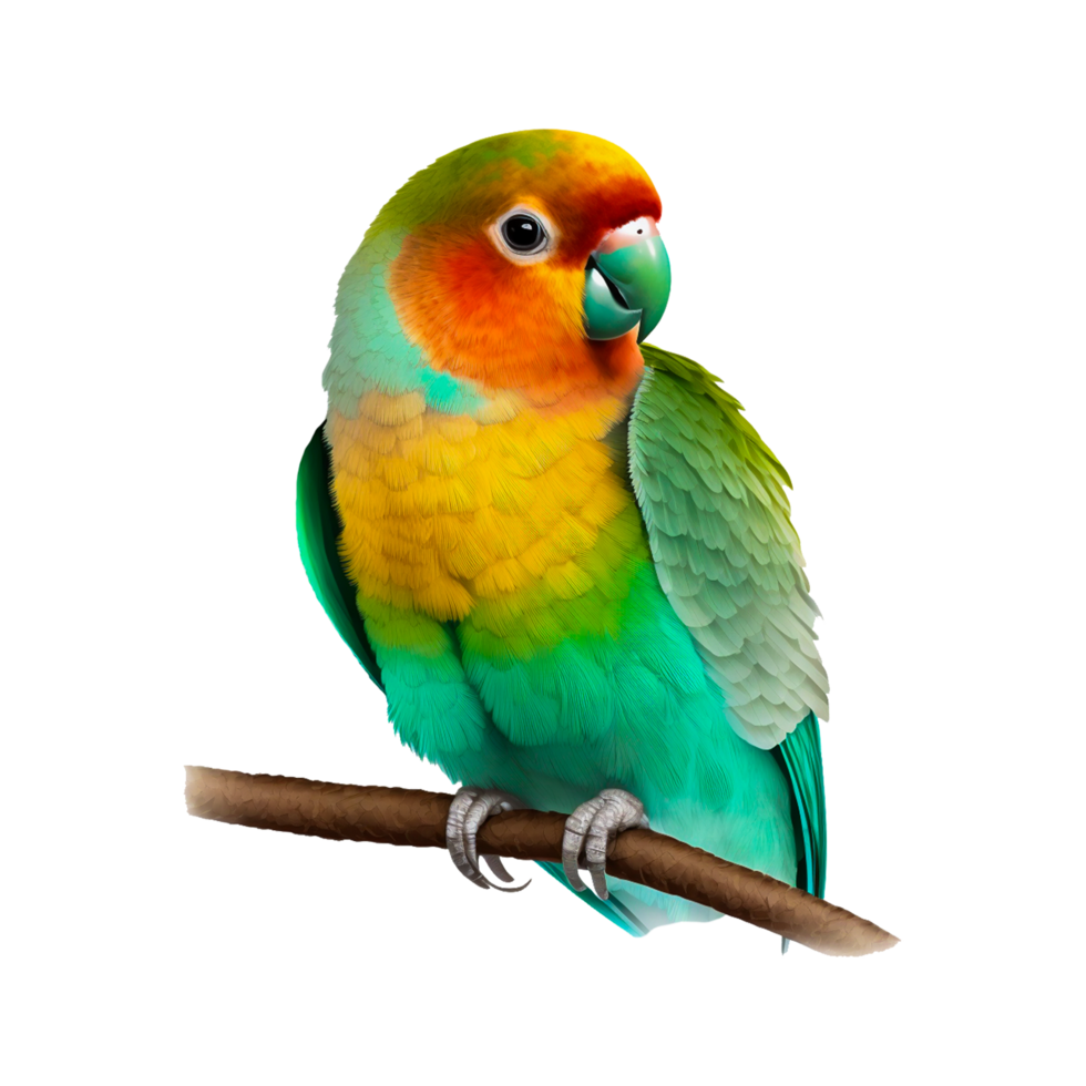 Lovebird Papagei Ornament Kunst, Liebe Vogel, Tiere, Sittich png generativ ai