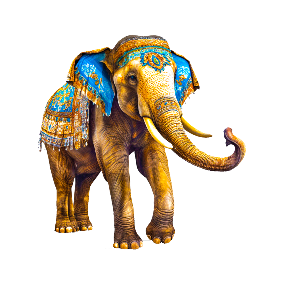 Victorian Vintage Circus Elephant Generative Ai png