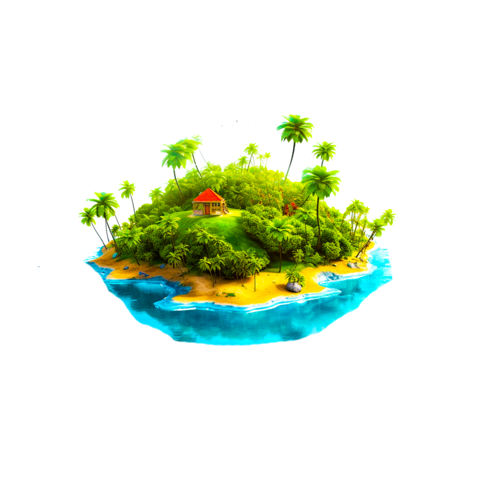 Tropical Islands Resort Generative Ai png