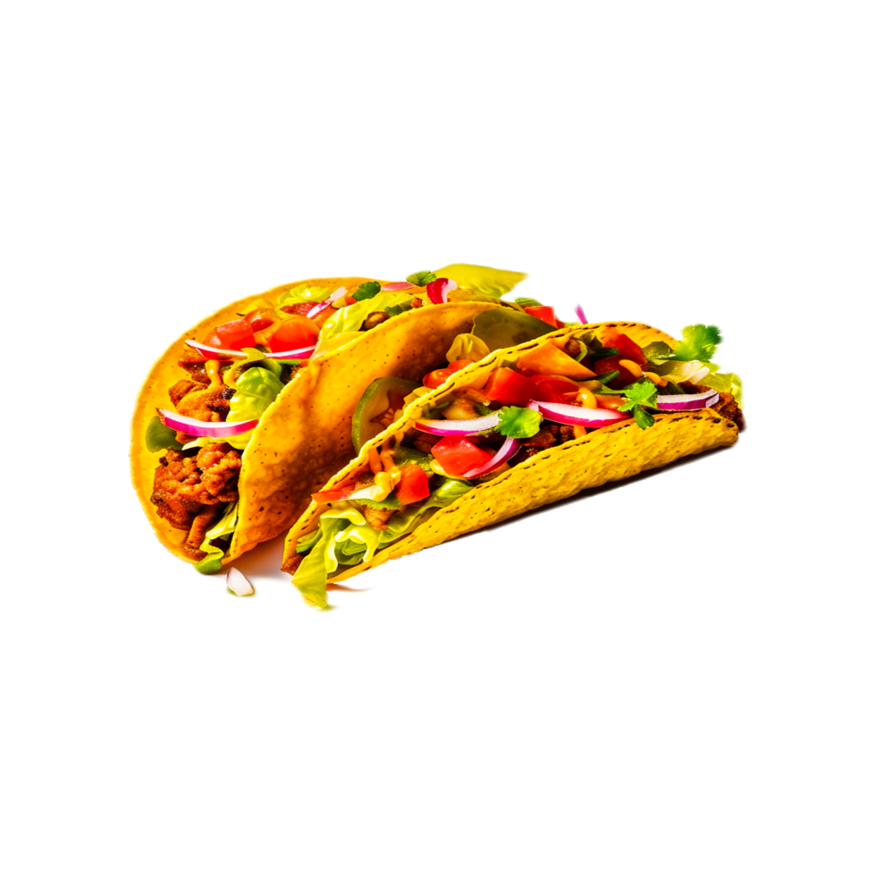 A taco that has a vegetables and meat png