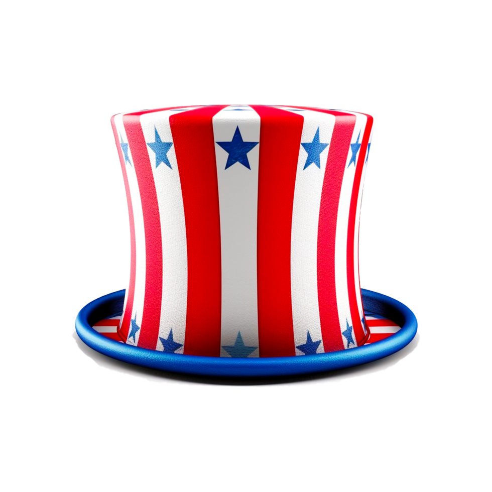 independência dia chapéu Unidos estados tio Sam, independência dia, chapéu, feriados, topo chapéu png generativo ai