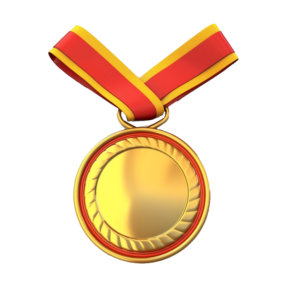 guld medalj tilldela png generativ ai