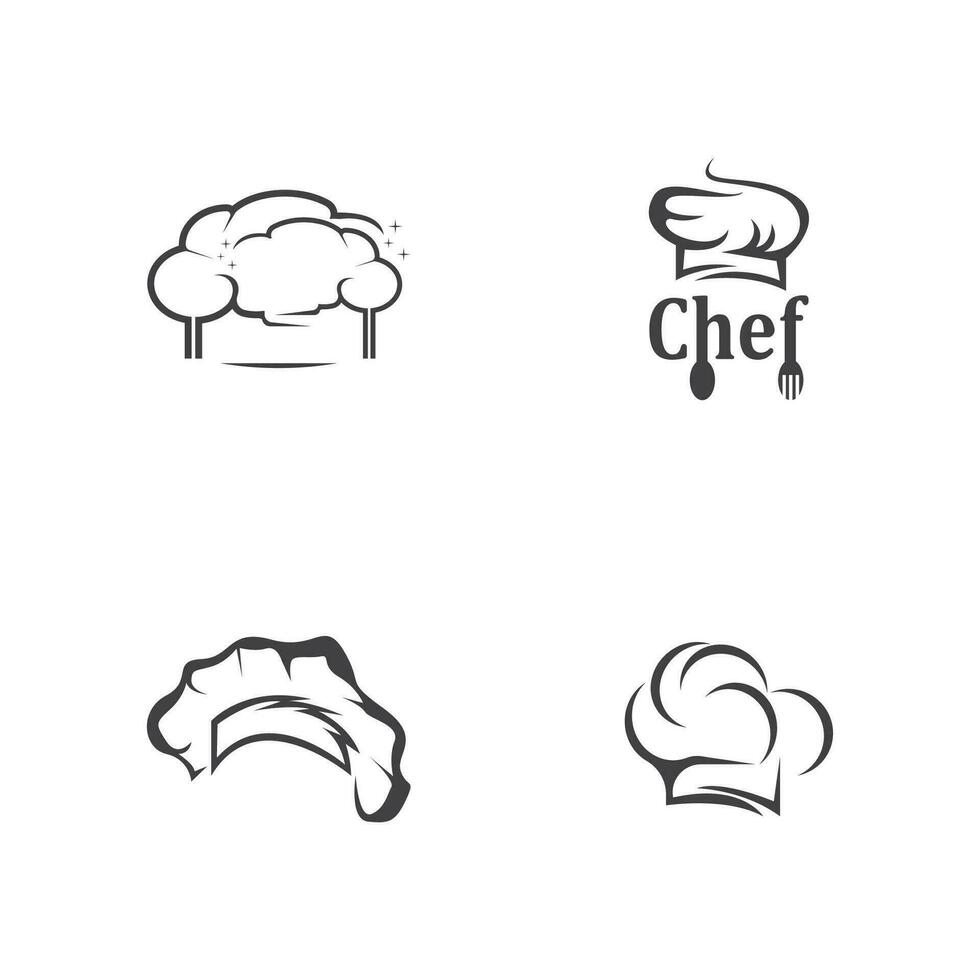 sombrero cocinero icono y símbolo vector modelo