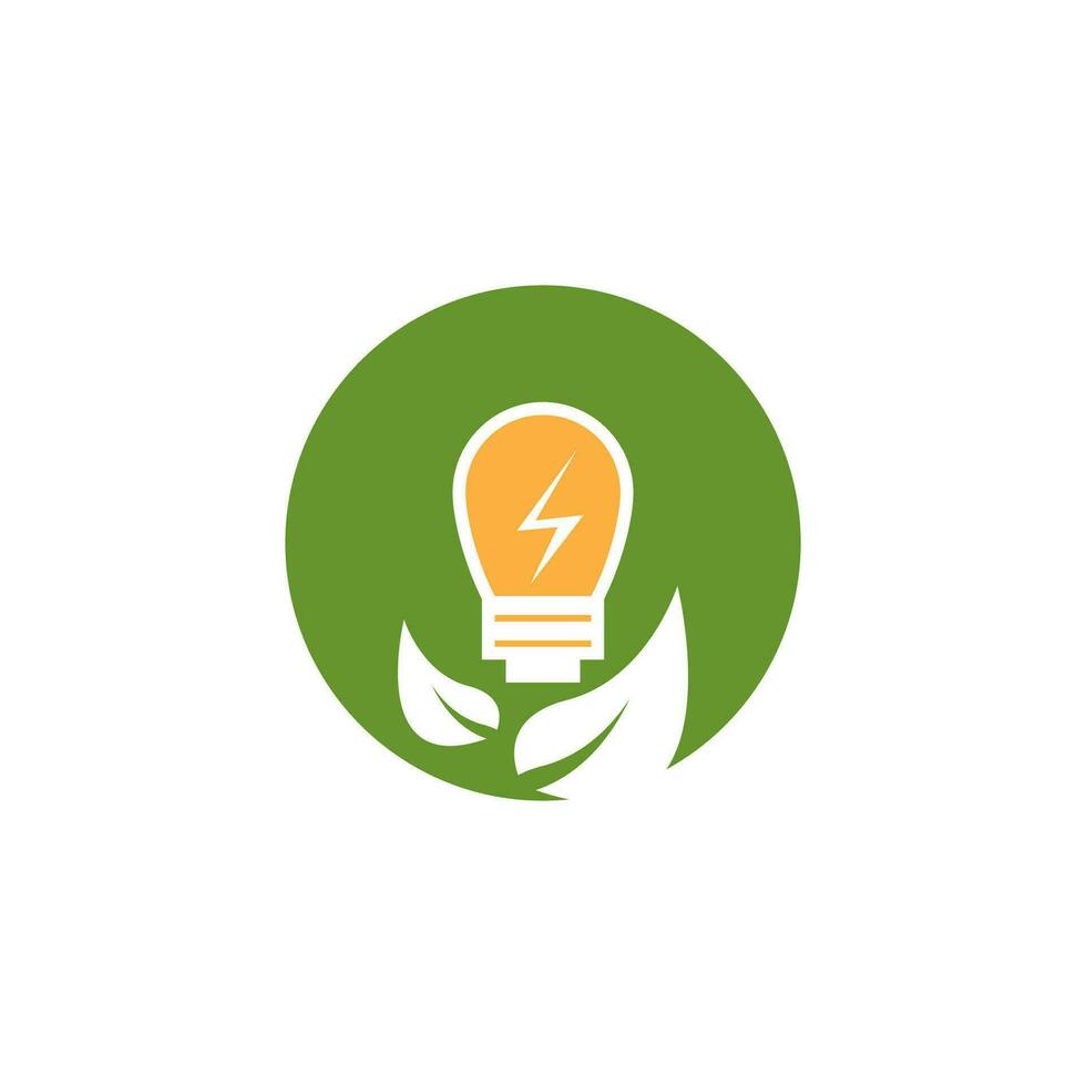 Eco Power Energy Logo Vector Template Illustration