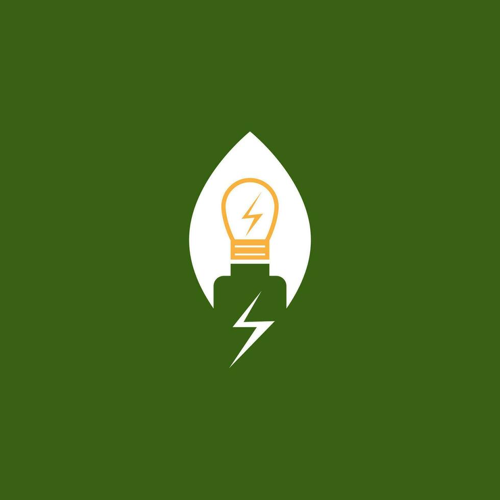 Eco Power Energy Logo Vector Template Illustration