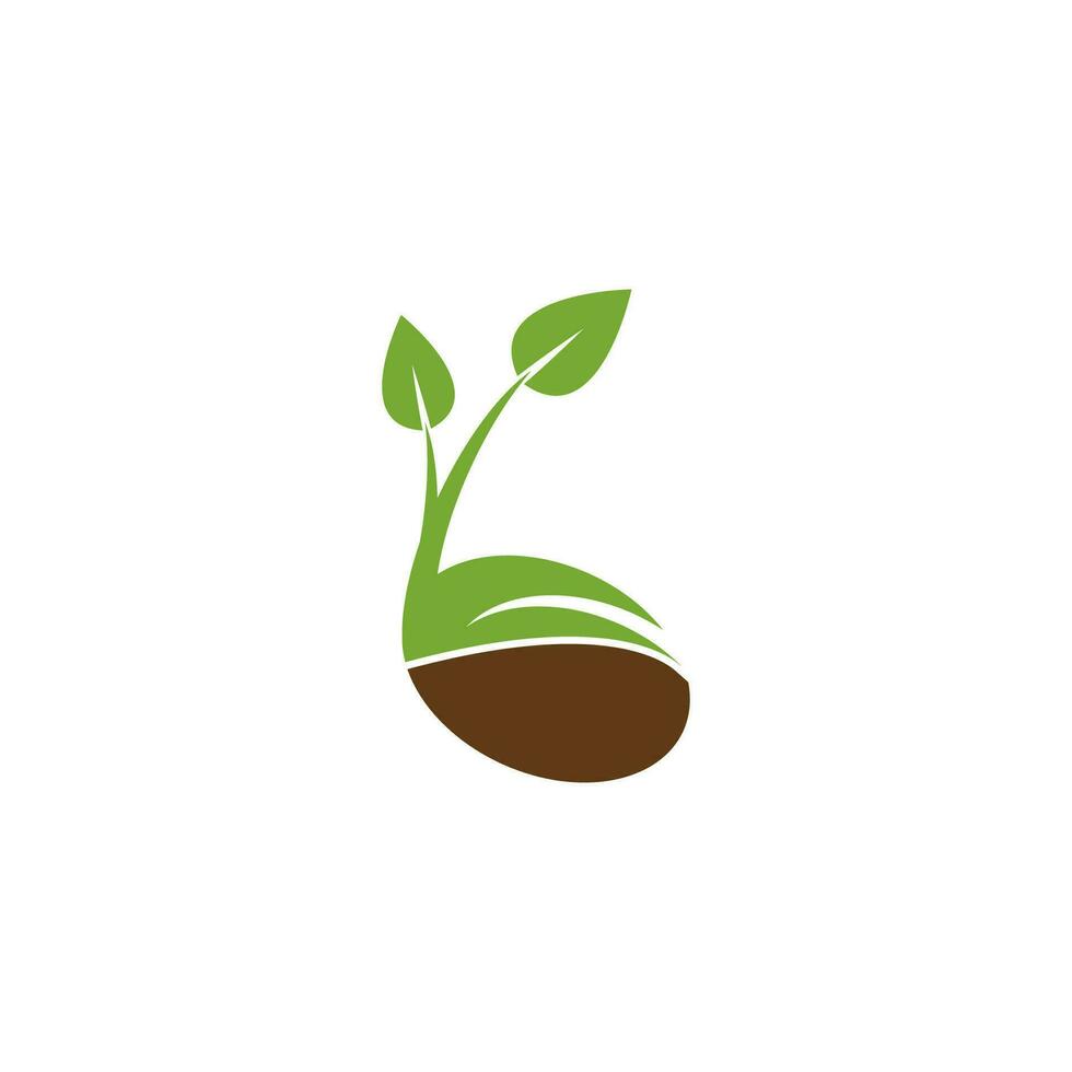 Seeds nature logo vector template illustration