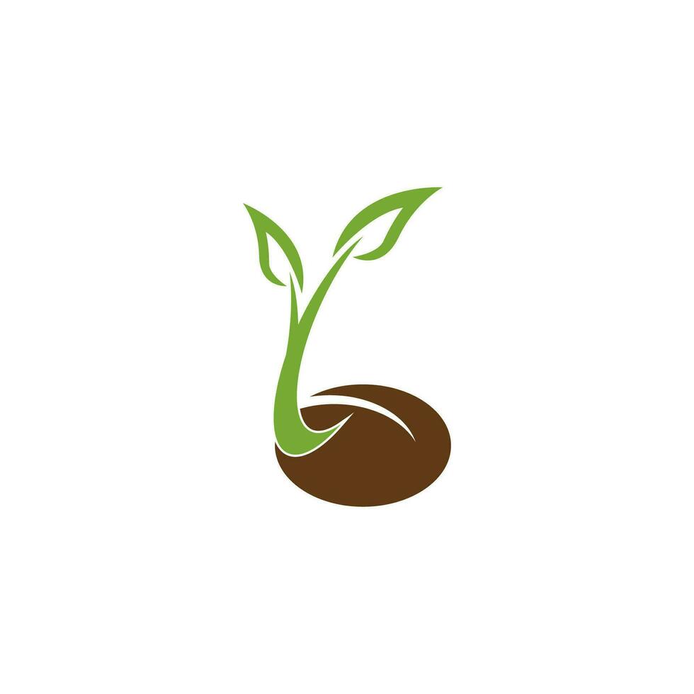 Seeds nature logo vector template illustration