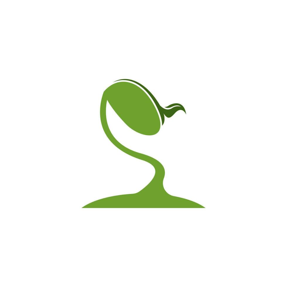 semillas naturaleza logo vector modelo ilustración