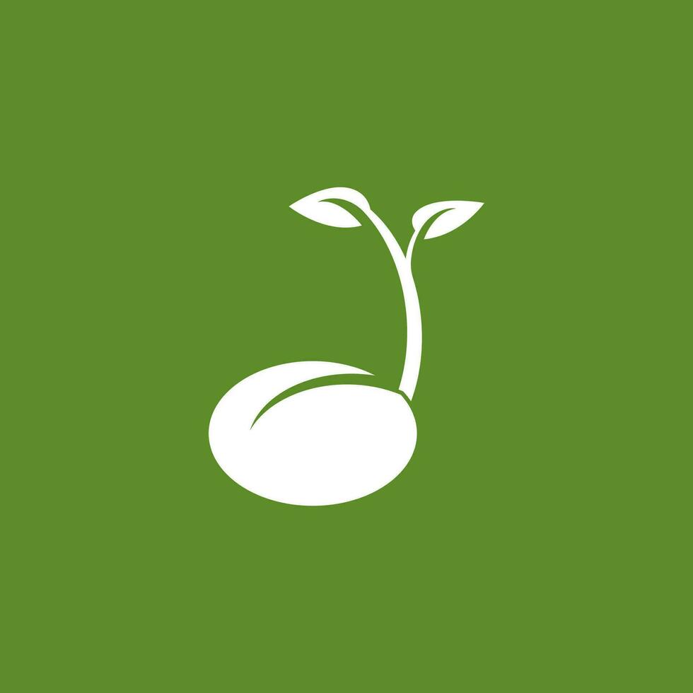 Seeds nature logo vector template illustration