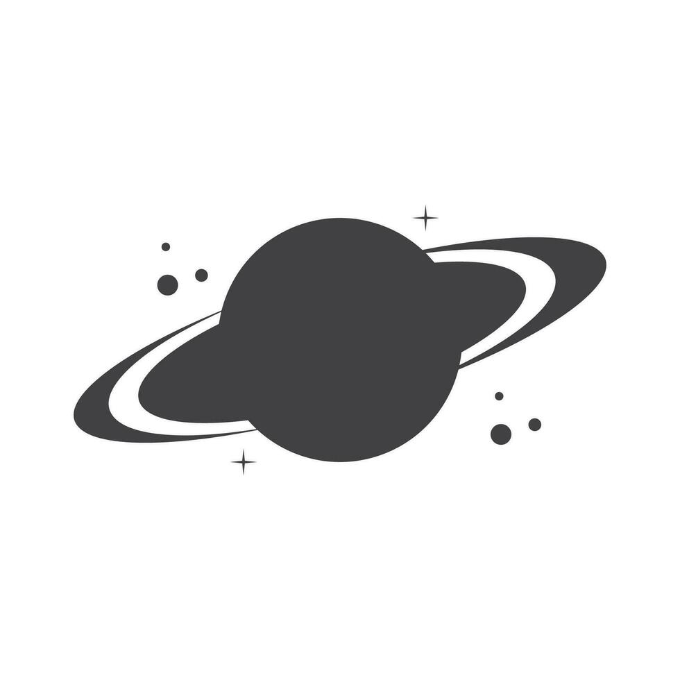 A Saturn Planet Symbol Vector Illustration