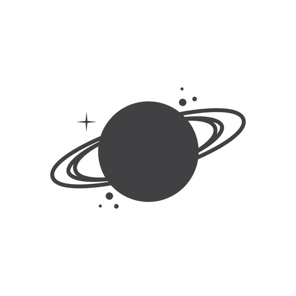 A Saturn Planet Symbol Vector Illustration