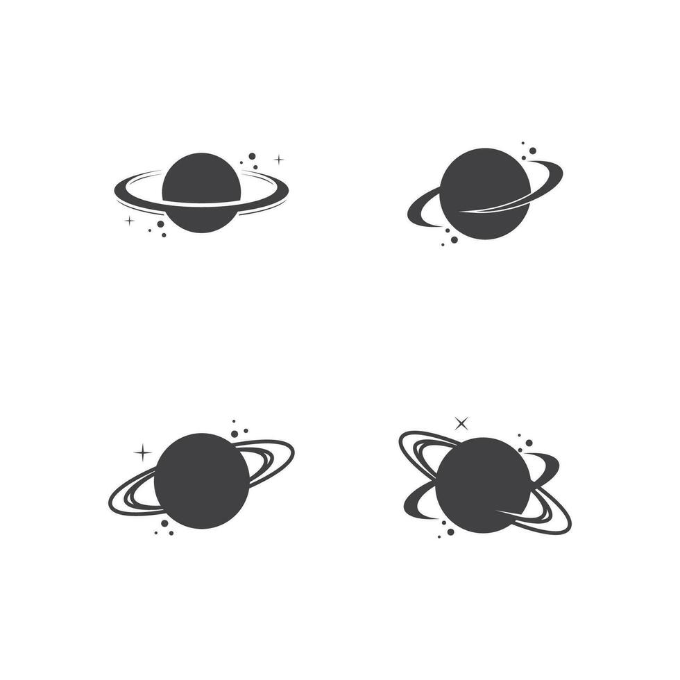 A Saturn Planet Symbol Vector Illustration