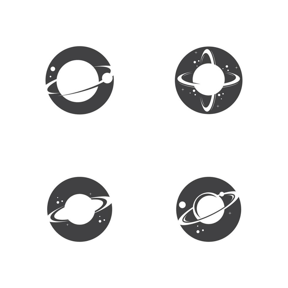 A Saturn Planet Symbol Vector Illustration