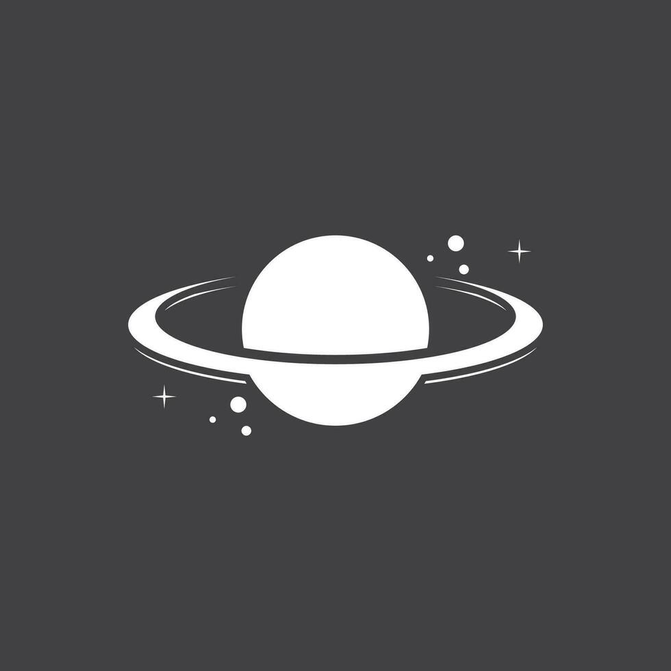 A Saturn Planet Symbol Vector Illustration