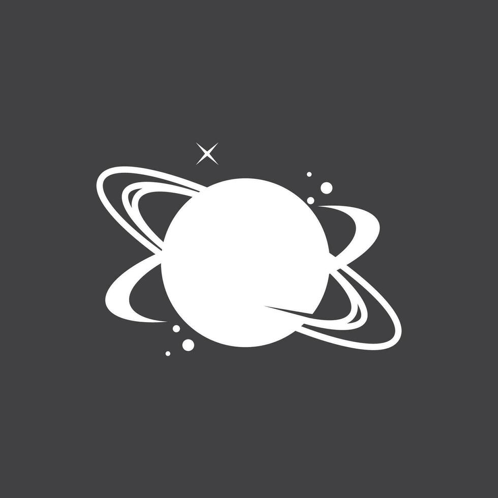 A Saturn Planet Symbol Vector Illustration