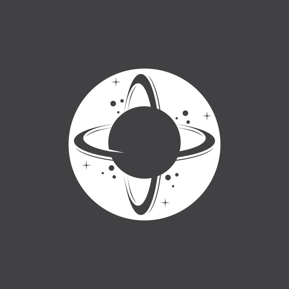 A Saturn Planet Symbol Vector Illustration