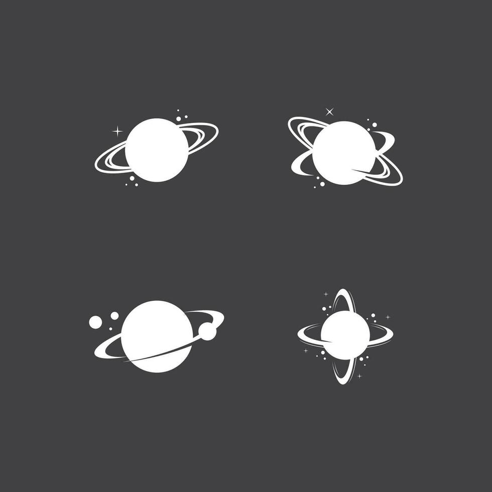 A Saturn Planet Symbol Vector Illustration