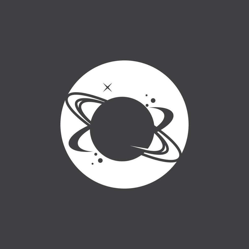 A Saturn Planet Symbol Vector Illustration