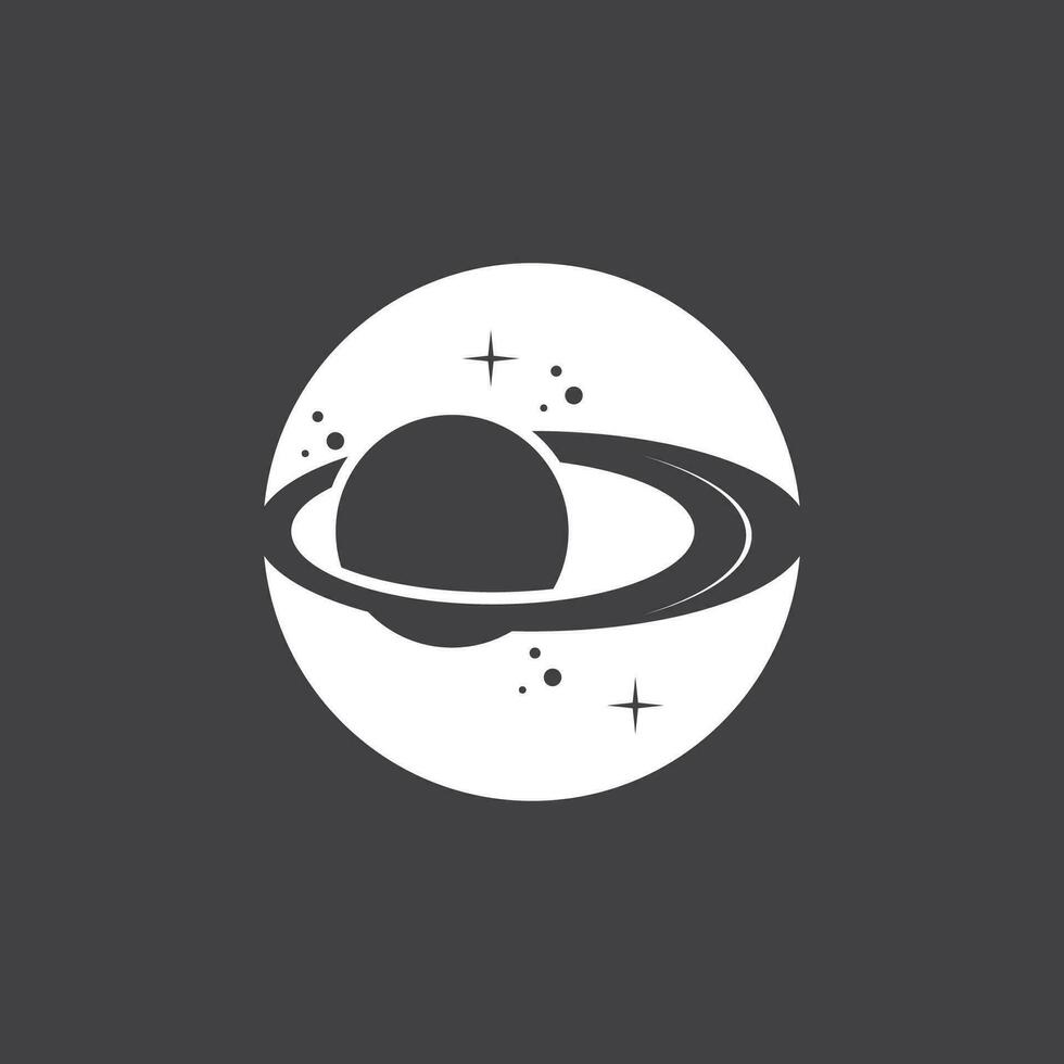 A Saturn Planet Symbol Vector Illustration