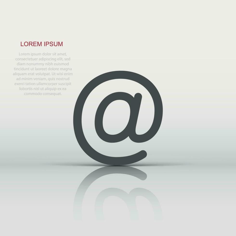 Email message icon in flat style. Mail document vector illustration on white isolated background. Message business concept.
