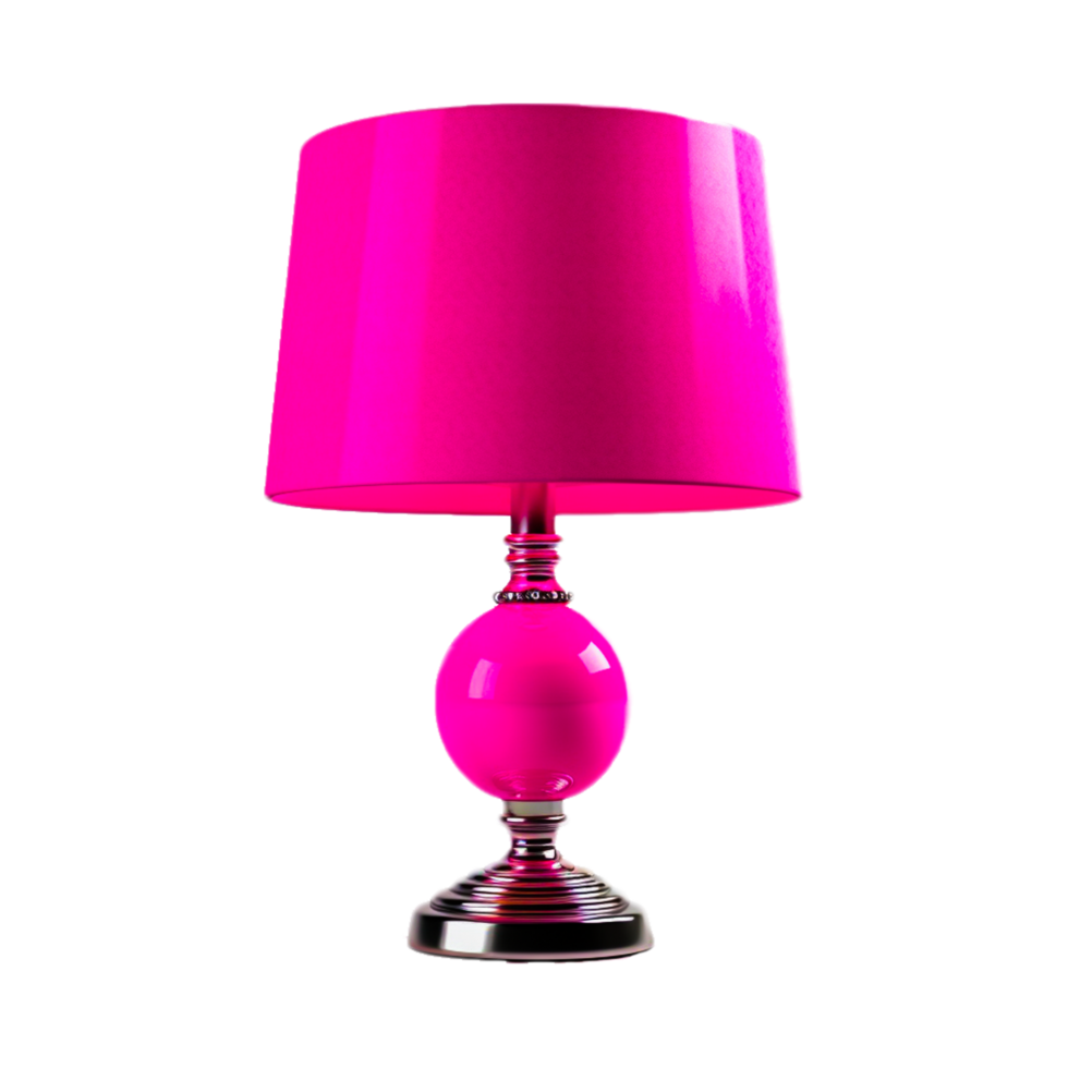 Pink Table Lamp Generative Ai png