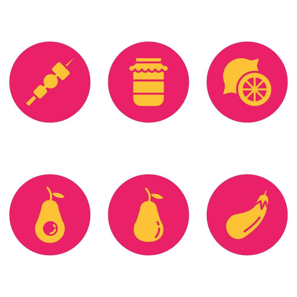 icons food glyph awesome vector