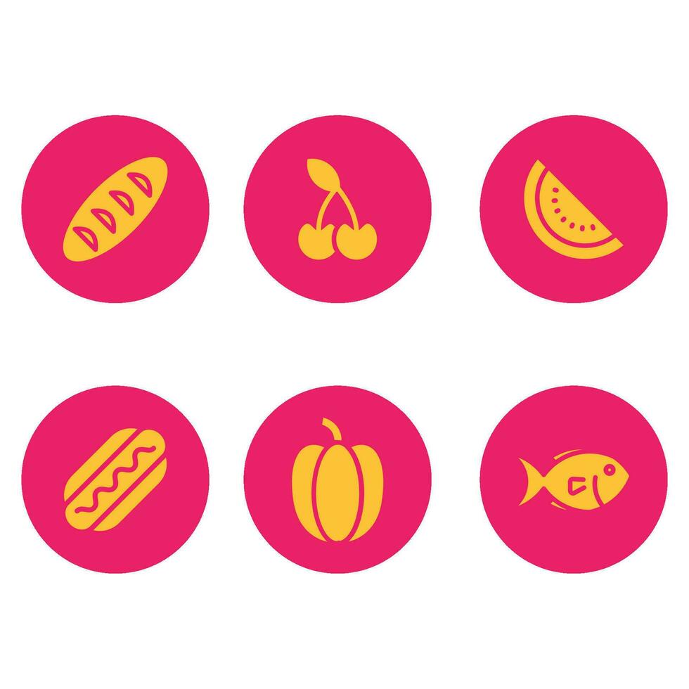 icons food glyph awesome vector