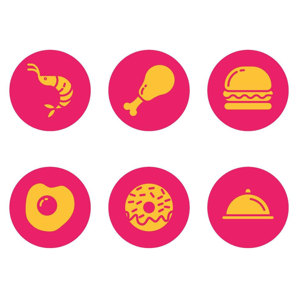 icons food glyph awesome vector