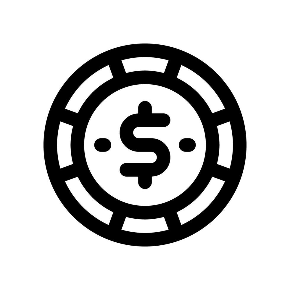 game chip icon. vector icon for your website, mobile, presentation, and logo design.