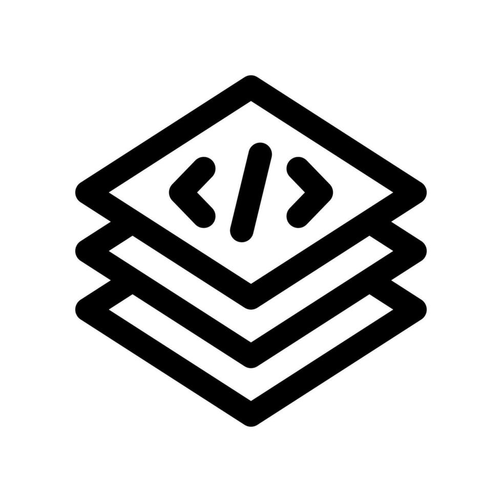 layer code icon. vector icon for your website, mobile, presentation, and logo design.
