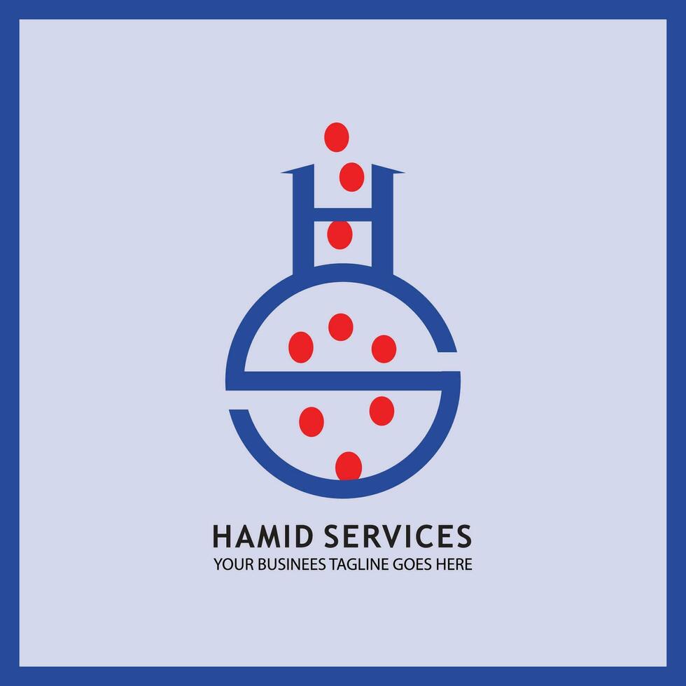 HS And SH Laboratory Logo Design vector