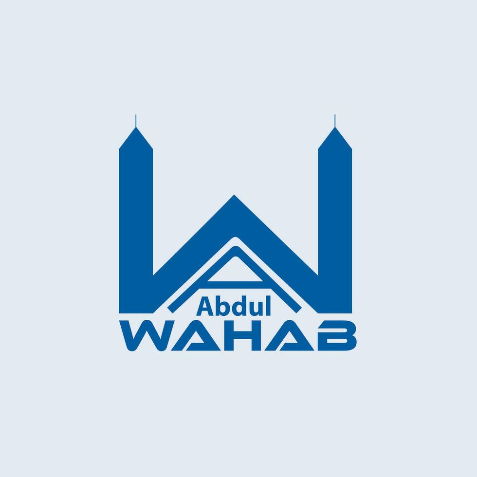 AW And WA Real Estate Logo Design vector