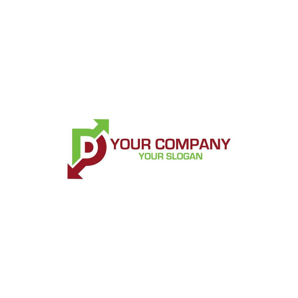 D Trading Logo Design Vector