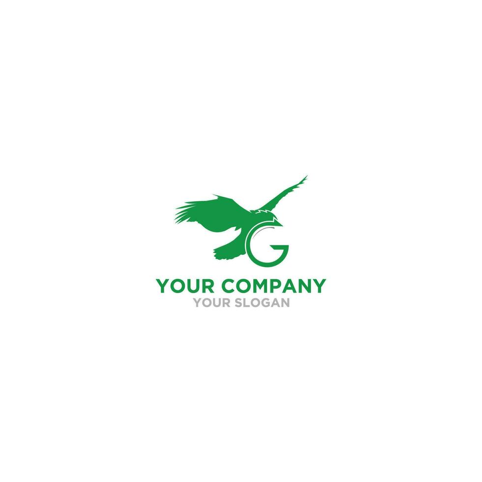 G Eagle Logo Design Vector