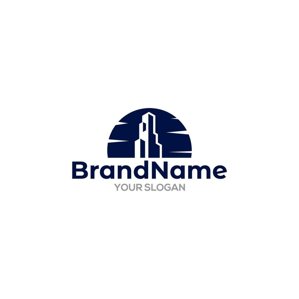 Skyline Building Logo Design Vector