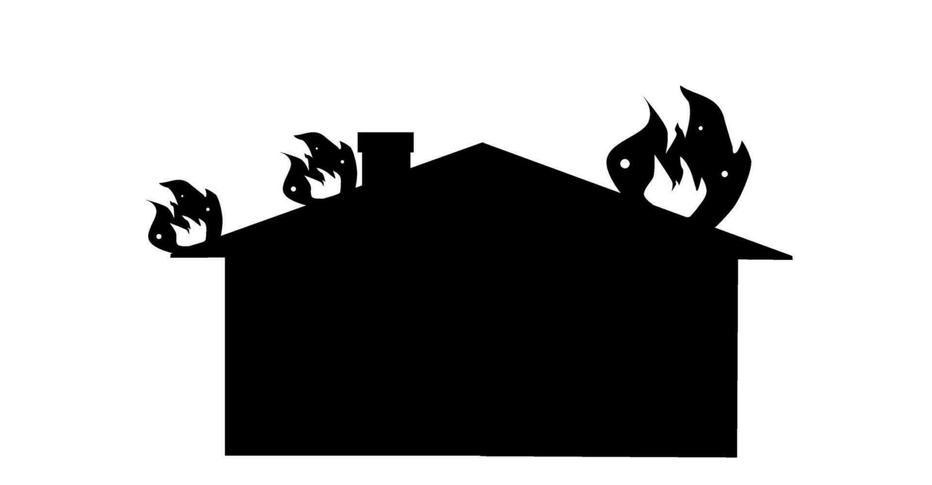 illustration and icon stick figure,stickman,pictogram. fire, put out the fire, the house is on fire vector