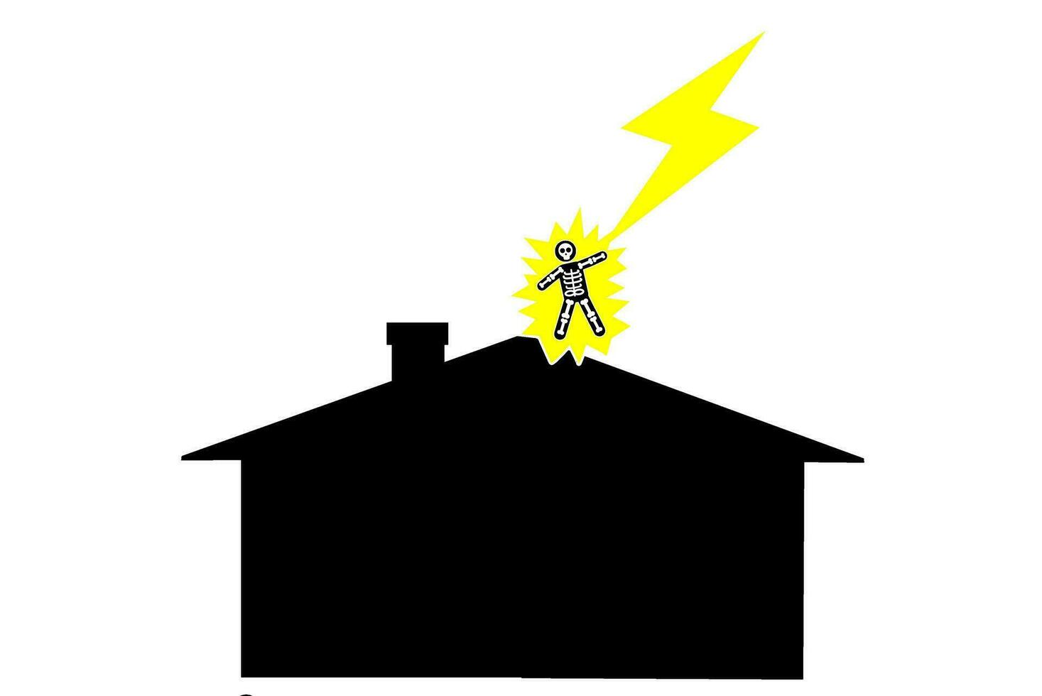 illustration and icon stk figure,stickman,pictogram struck by lightning vector