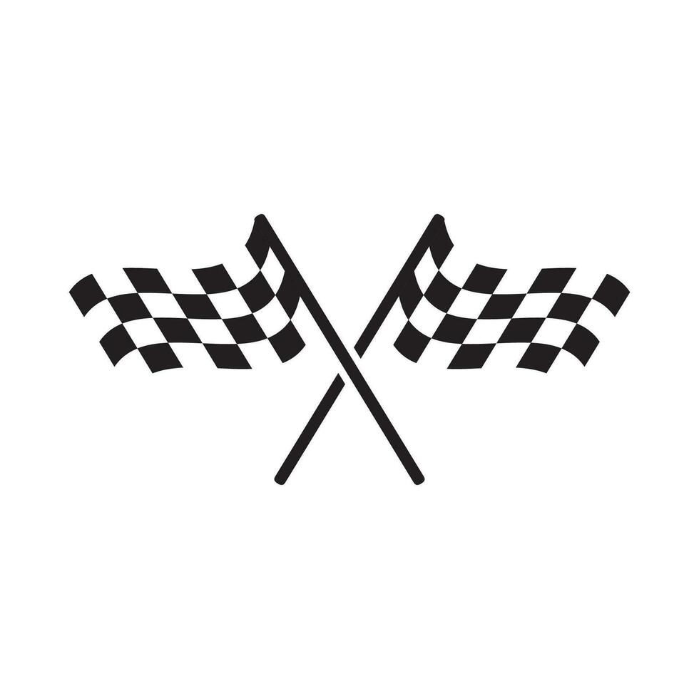 Racing flag icon vector design illustration