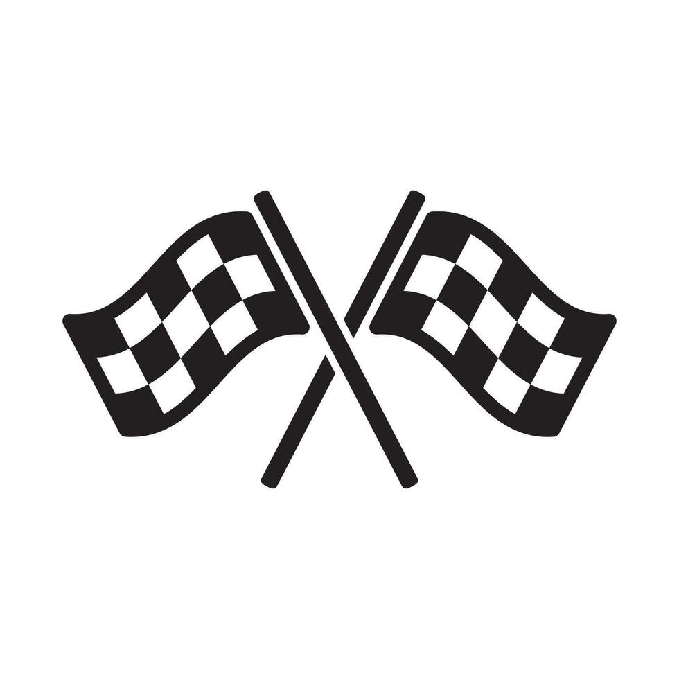 Racing flag icon vector design illustration