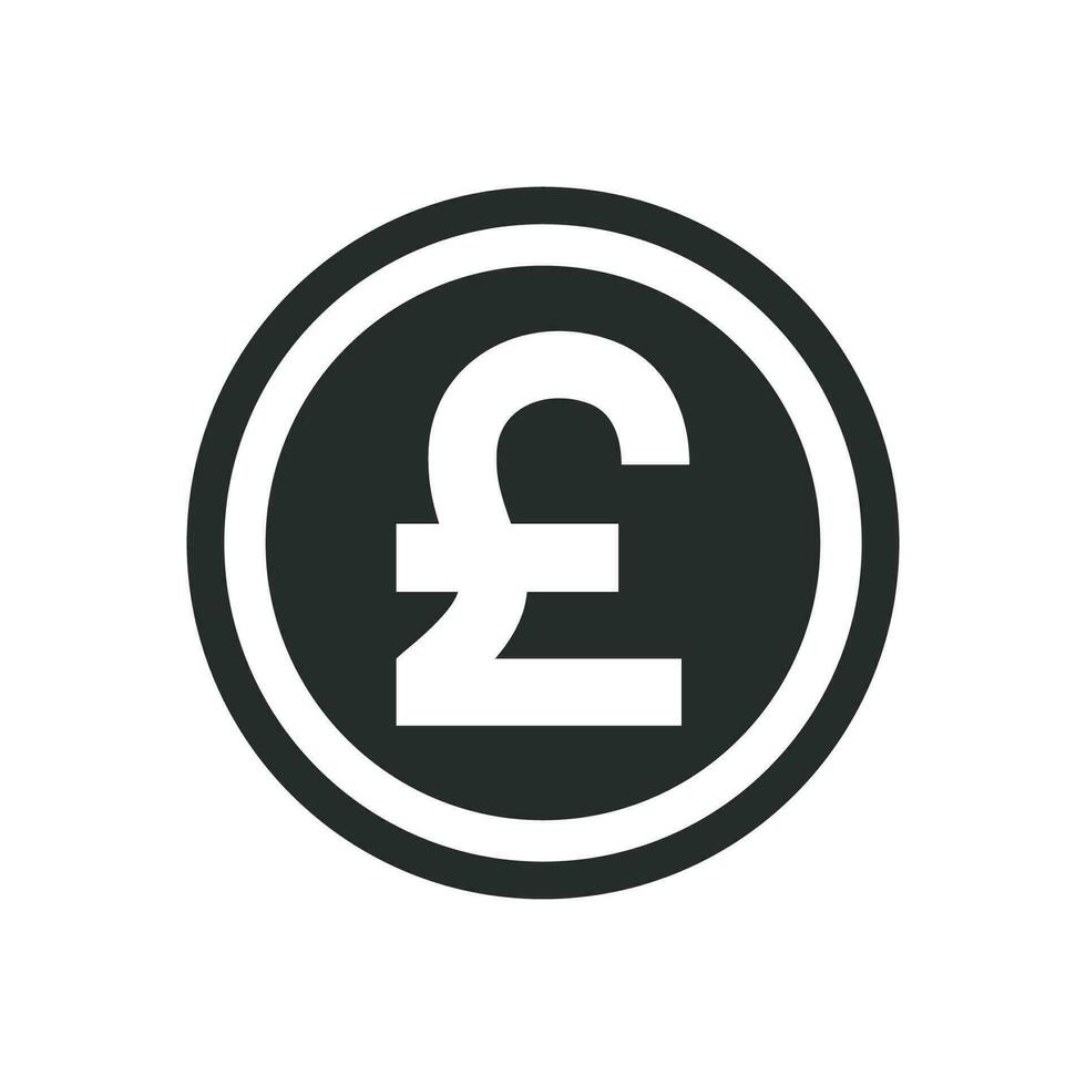 Pound  currency icon graphic vector illustration