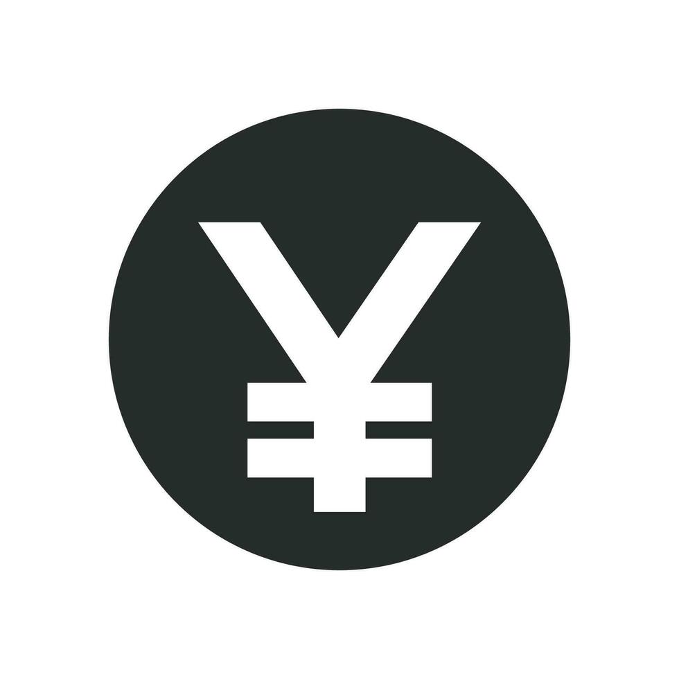 Yen currency icon graphic vector illustration